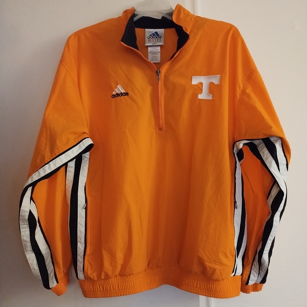 Adidas Men's Tennessee Volunteers Pull-Over Windbreaker Jacket Size Medium